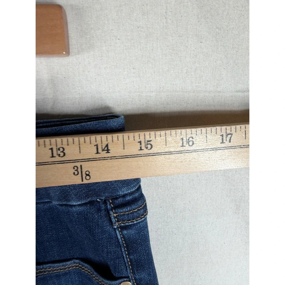 Seven7 Women's Tummyless High-Rise Skinny Jeans Size 4 Blue Denim five-pocket